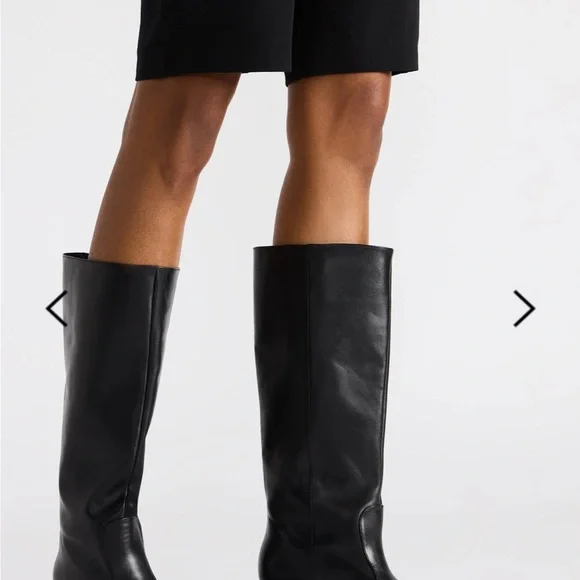 Steve Madden Lander Black Leather kitten Heeled Boots 8.5 - Picture 2 of 14